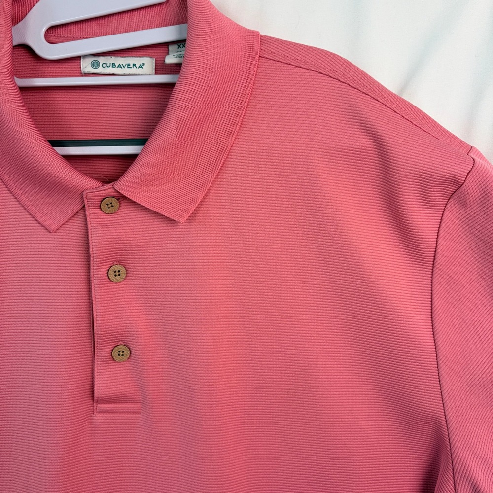 Cubavera Mens Polo Shirt XXL Pink